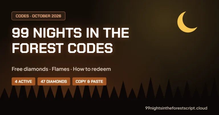 99 Nights in the Forest codes for October 2026