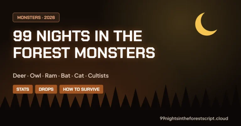 99 Nights in the Forest monsters and enemies guide