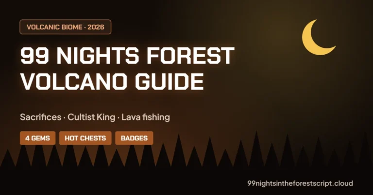 99 Nights in the Forest Volcano and Volcanic Biome guide